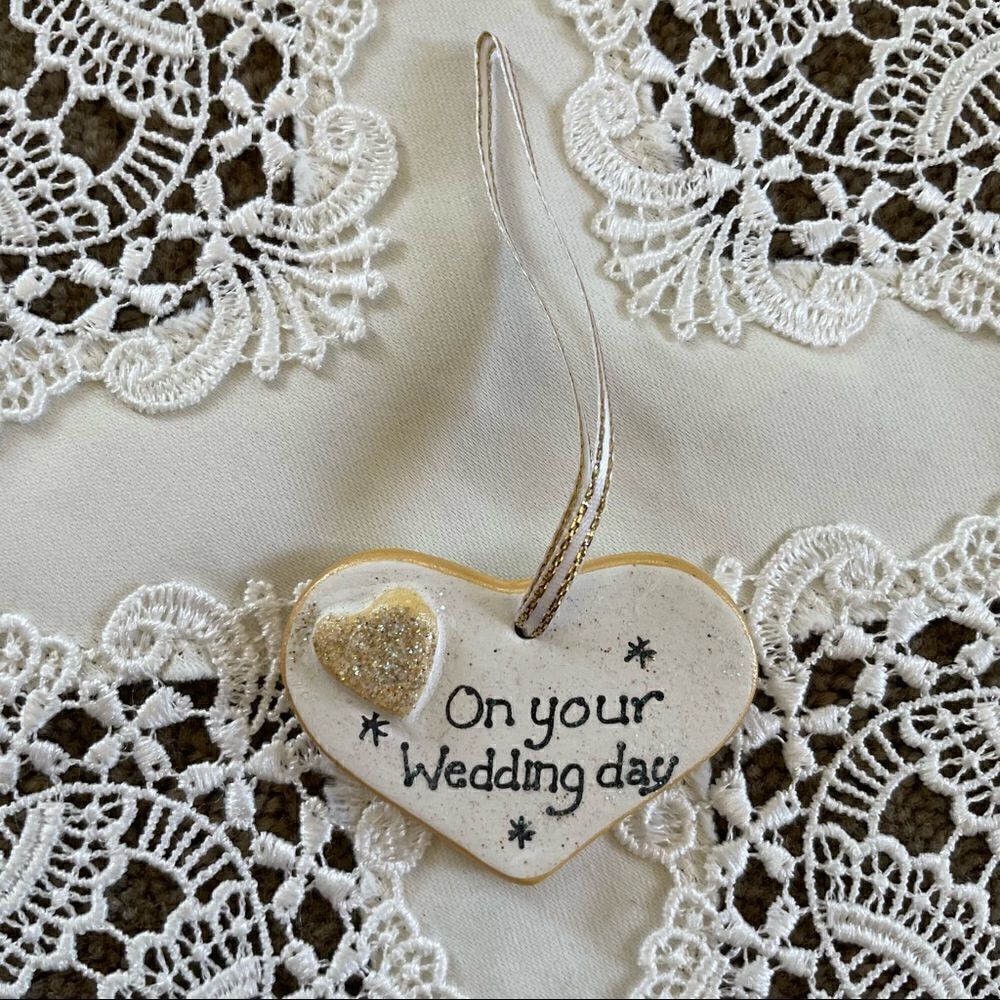 Hand Crafted Ceramic Pendant Gift Tag Wedding Gift - Picture 2 of 8